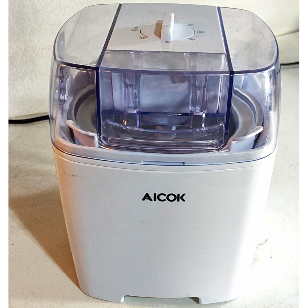AICOK Electric Ice Cream Maker 1.5 qt Freezer Bowl 120V 15W White BLI1500C 1332